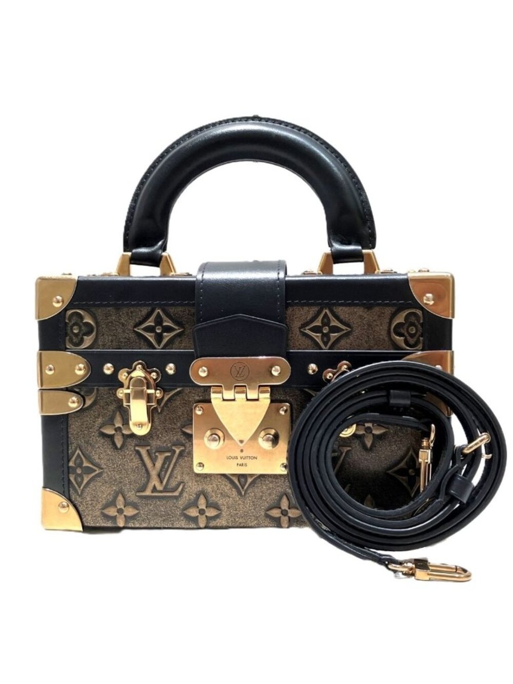Louis Vuitton Petite Malle Capital Handbag Leather